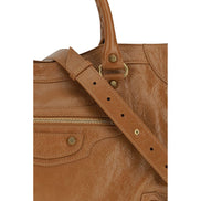 Sac à main Balenciaga en cuir d'agneau beige Ovis Aries