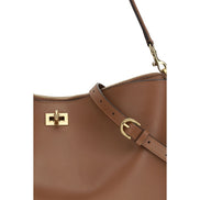 Sac bandoulière Balenciaga en cuir de veau beige Bos Taurus
