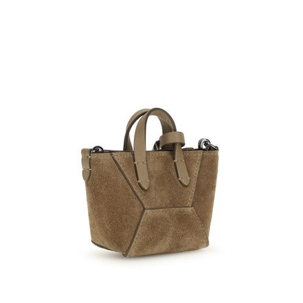 Sac porté épaule Brunello Cucinelli en veau marron Bos Taurus