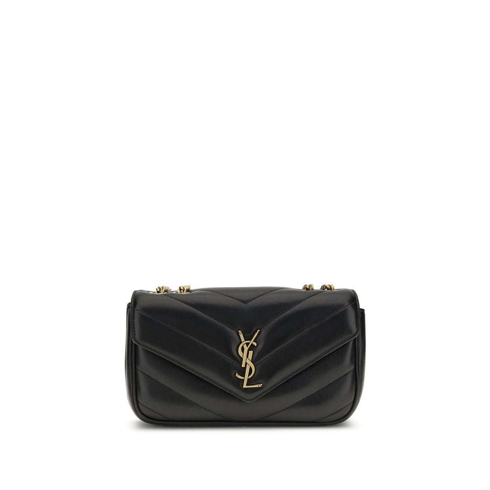 Saint Laurent Black Leather Shoulder Bag