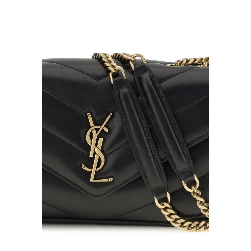 Saint Laurent Black Leather Shoulder Bag