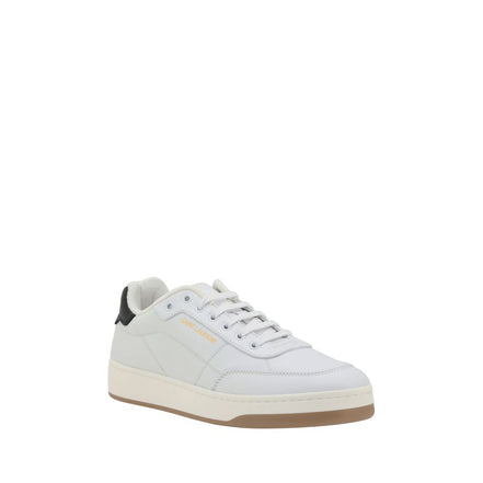Saint Laurent White Calf Leather Low Top Sneakers