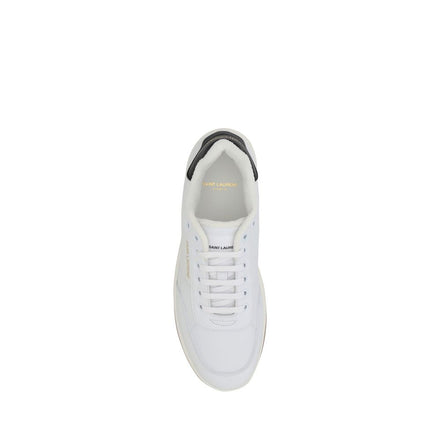 Saint Laurent White Calf Leather Low Top Sneakers