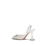 Amina Muaddi White High Heel Pumps
