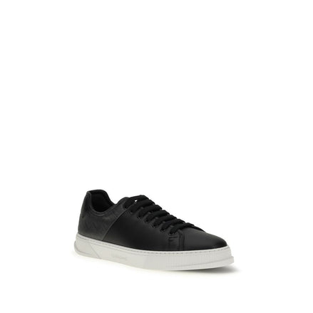 Baskets basses Ferragamo en cuir de veau noir Bos Taurus