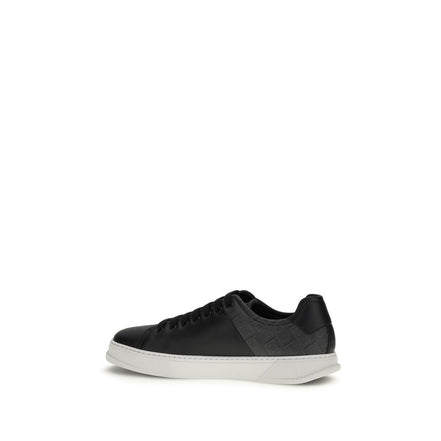 Baskets basses Ferragamo en cuir de veau noir Bos Taurus