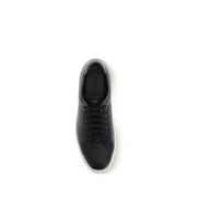 Baskets basses Ferragamo en cuir de veau noir Bos Taurus