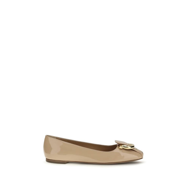 Ferragamo Beige Ballet Flats