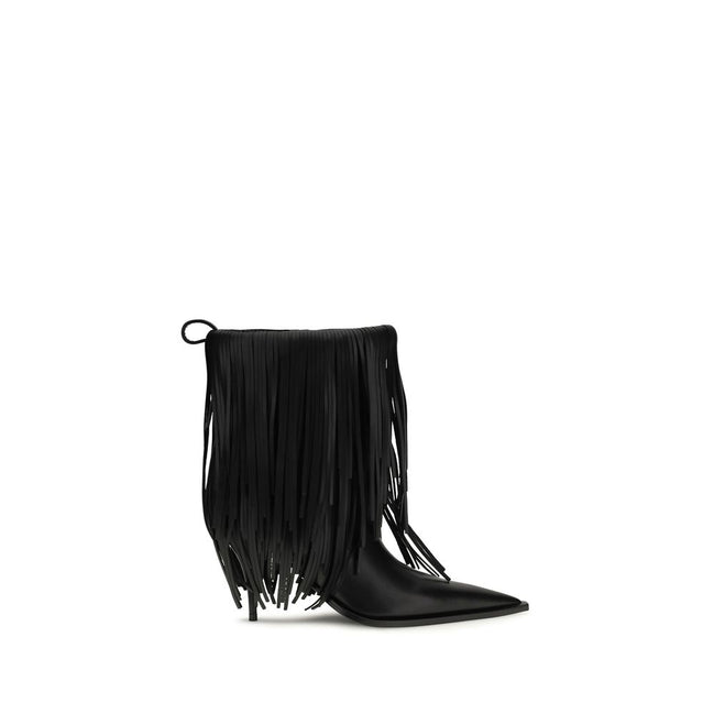 Bottes Balenciaga Bos Taurus en cuir de veau noir