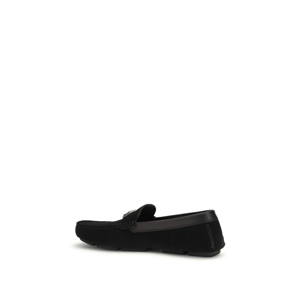 Mocassins à enfiler Dolce & Gabbana en cuir de veau noir Bos Taurus