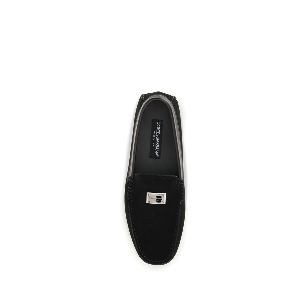 Mocassins à enfiler Dolce & Gabbana en cuir de veau noir Bos Taurus