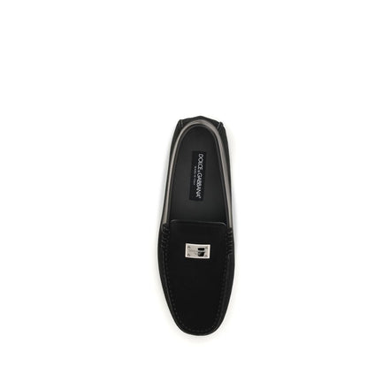 Mocassins à enfiler Dolce & Gabbana en cuir de veau noir Bos Taurus