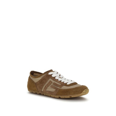 Baskets athlétiques Balmain en cuir de veau beige Bos Taurus
