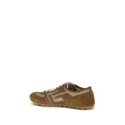 Baskets athlétiques Balmain en cuir de veau beige Bos Taurus
