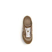 Baskets athlétiques Balmain en cuir de veau beige Bos Taurus
