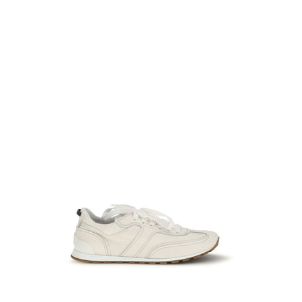 Baskets basses Brunello Cucinelli en cuir de veau blanc Bos Taurus