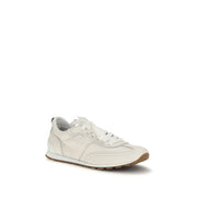 Baskets basses Brunello Cucinelli en cuir de veau blanc Bos Taurus