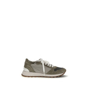 Baskets athlétiques Brunello Cucinelli bicolores en cuir de veau (Bos Taurus)