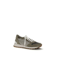 Baskets athlétiques Brunello Cucinelli bicolores en cuir de veau (Bos Taurus)