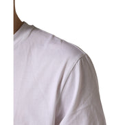 T-shirt col rond en coton blanc Barcode Dolce & Gabbana pour homme