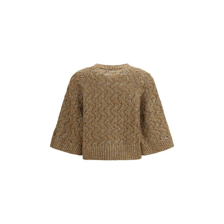 Brunello Cucinelli Beige Silk Sweater