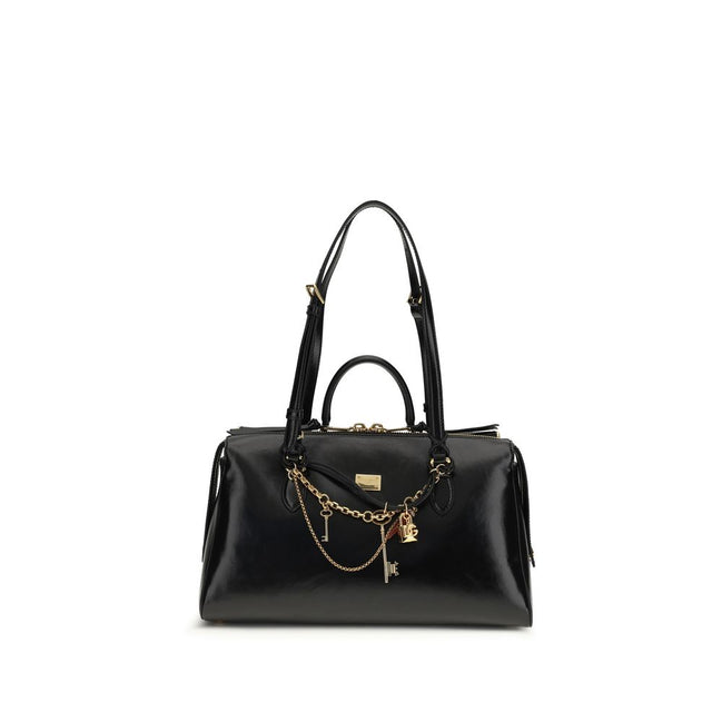 Sac à bandoulière Dolce & Gabbana en cuir de veau noir Bos Taurus