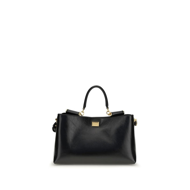 Sac à bandoulière Dolce & Gabbana en cuir de veau noir Bos Taurus