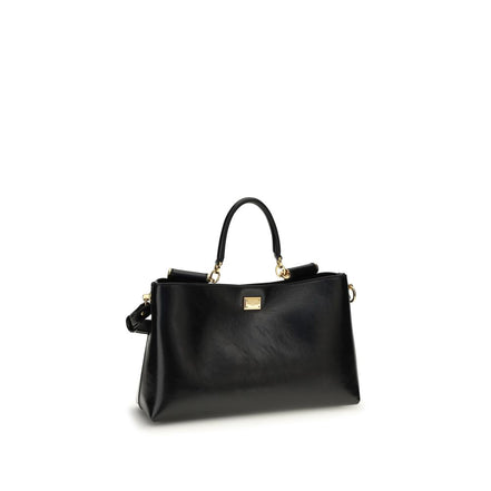 Sac à bandoulière Dolce & Gabbana en cuir de veau noir Bos Taurus