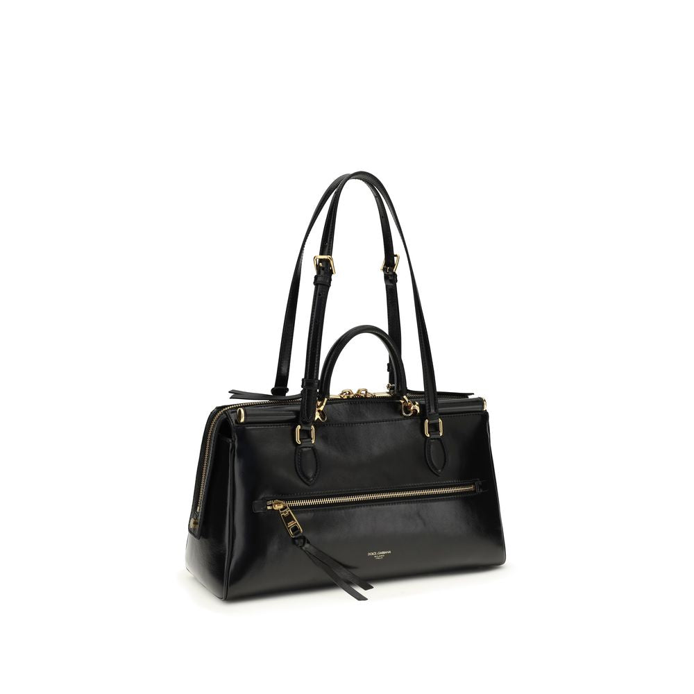 Sac à bandoulière Dolce & Gabbana en cuir de veau noir Bos Taurus