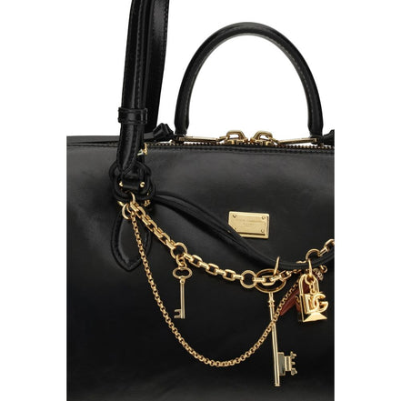 Sac à bandoulière Dolce & Gabbana en cuir de veau noir Bos Taurus