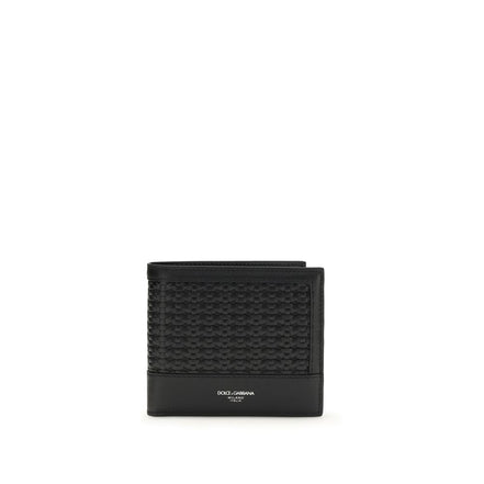 Portefeuille Dolce & Gabbana en cuir de veau noir Bos Taurus