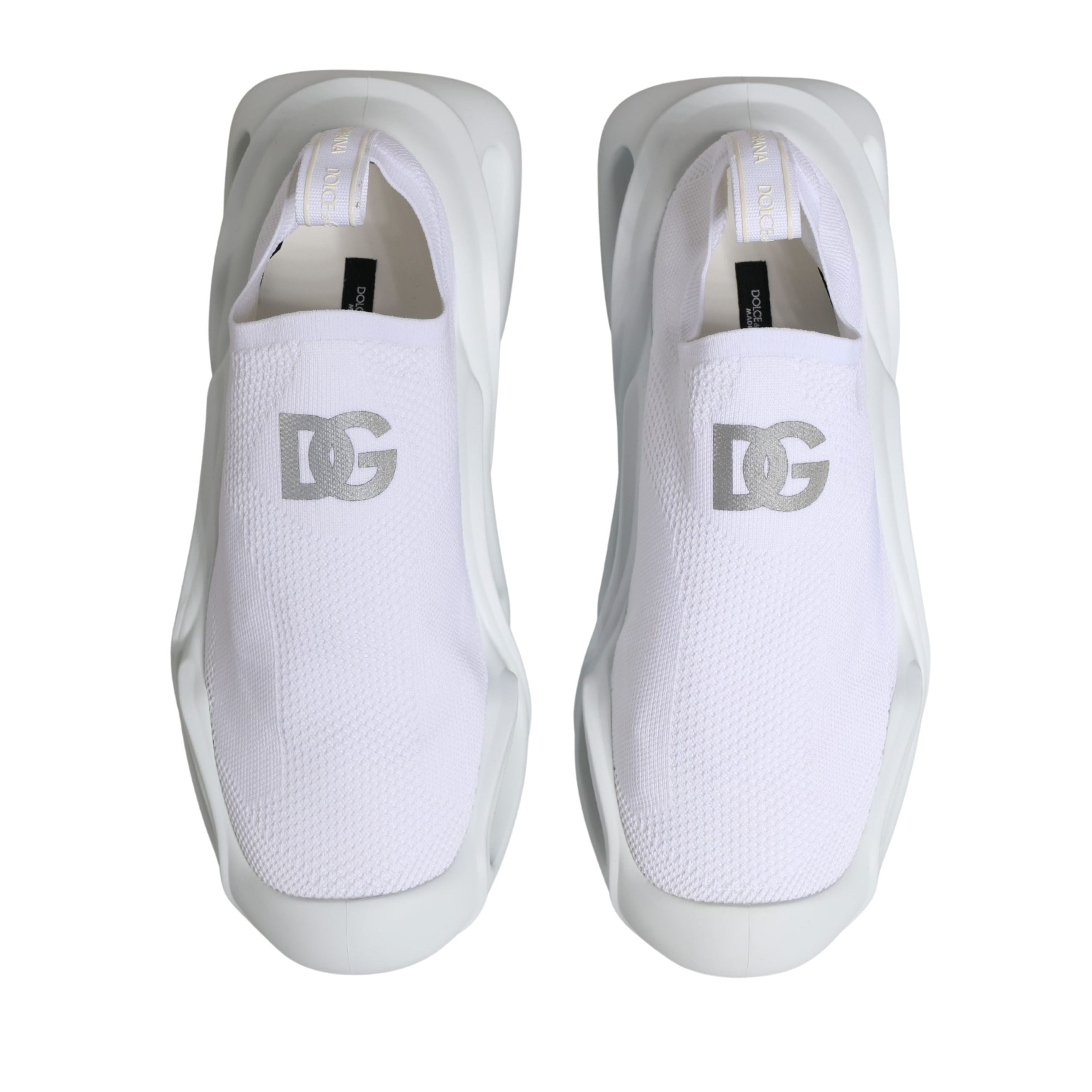 Scarpe da ginnastica basse stringate Dolce & Gabbana bianche modello Wave
