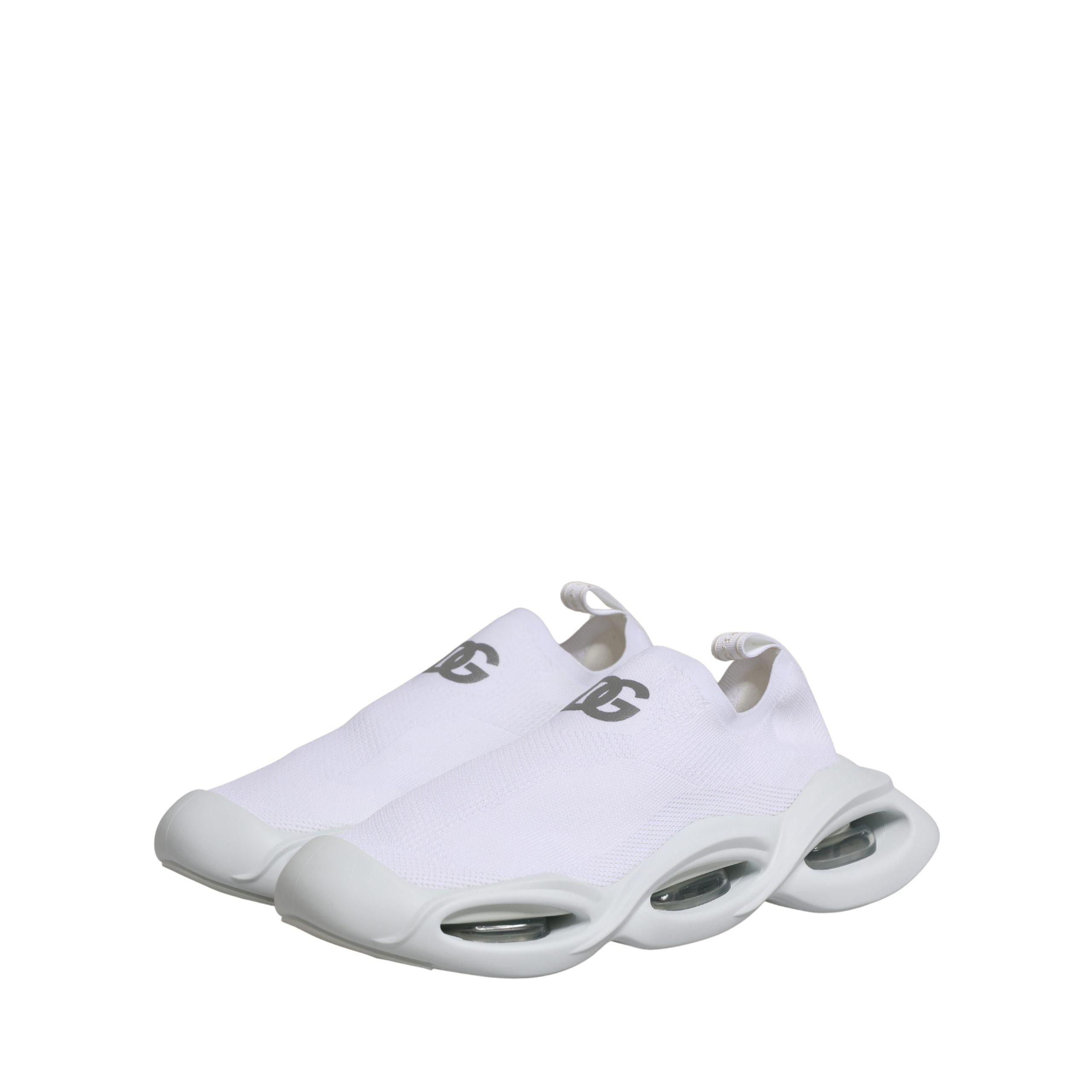 Scarpe da ginnastica basse stringate Dolce & Gabbana bianche modello Wave