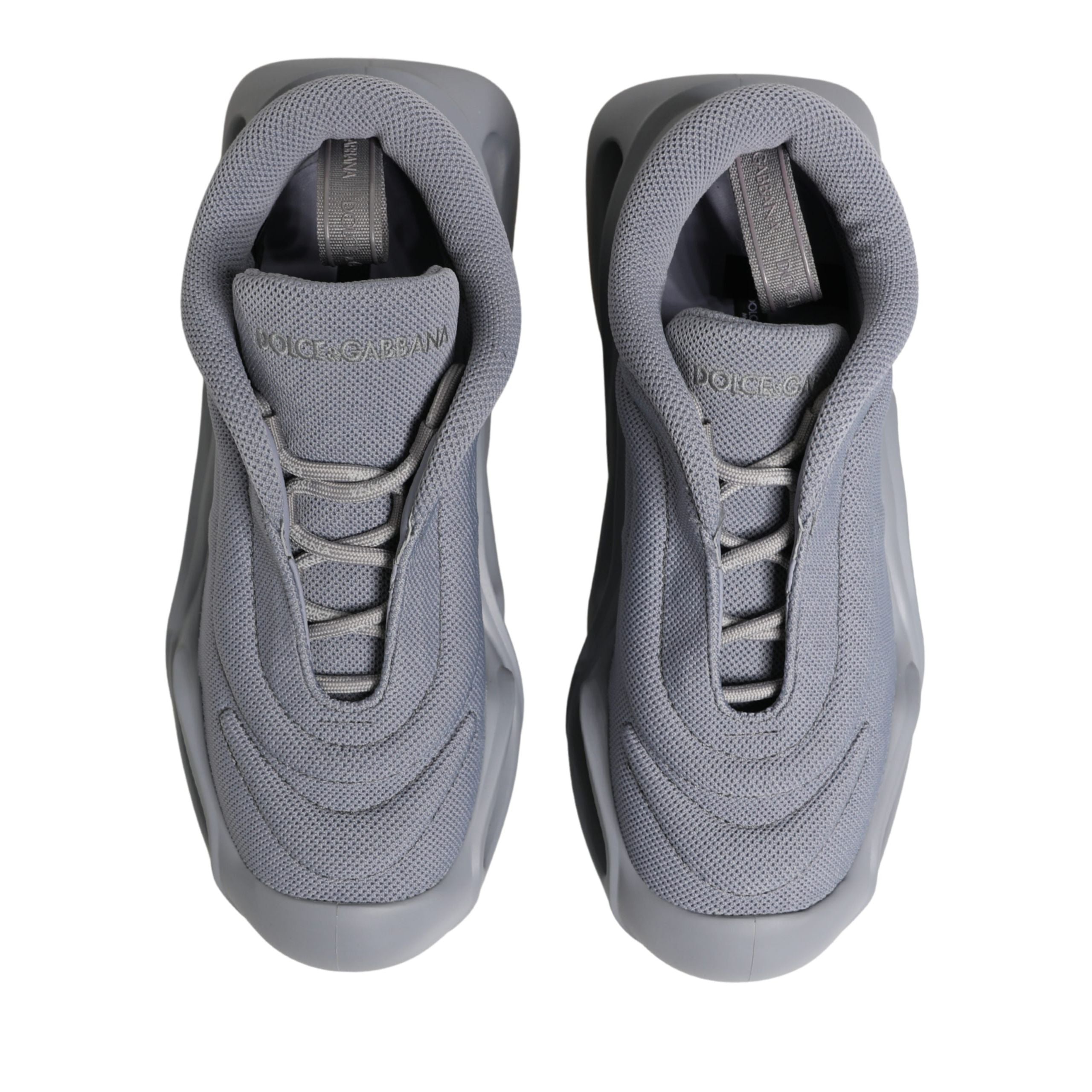 Dolce & Gabbana Grey Slip On Wave Low Top Sneakers