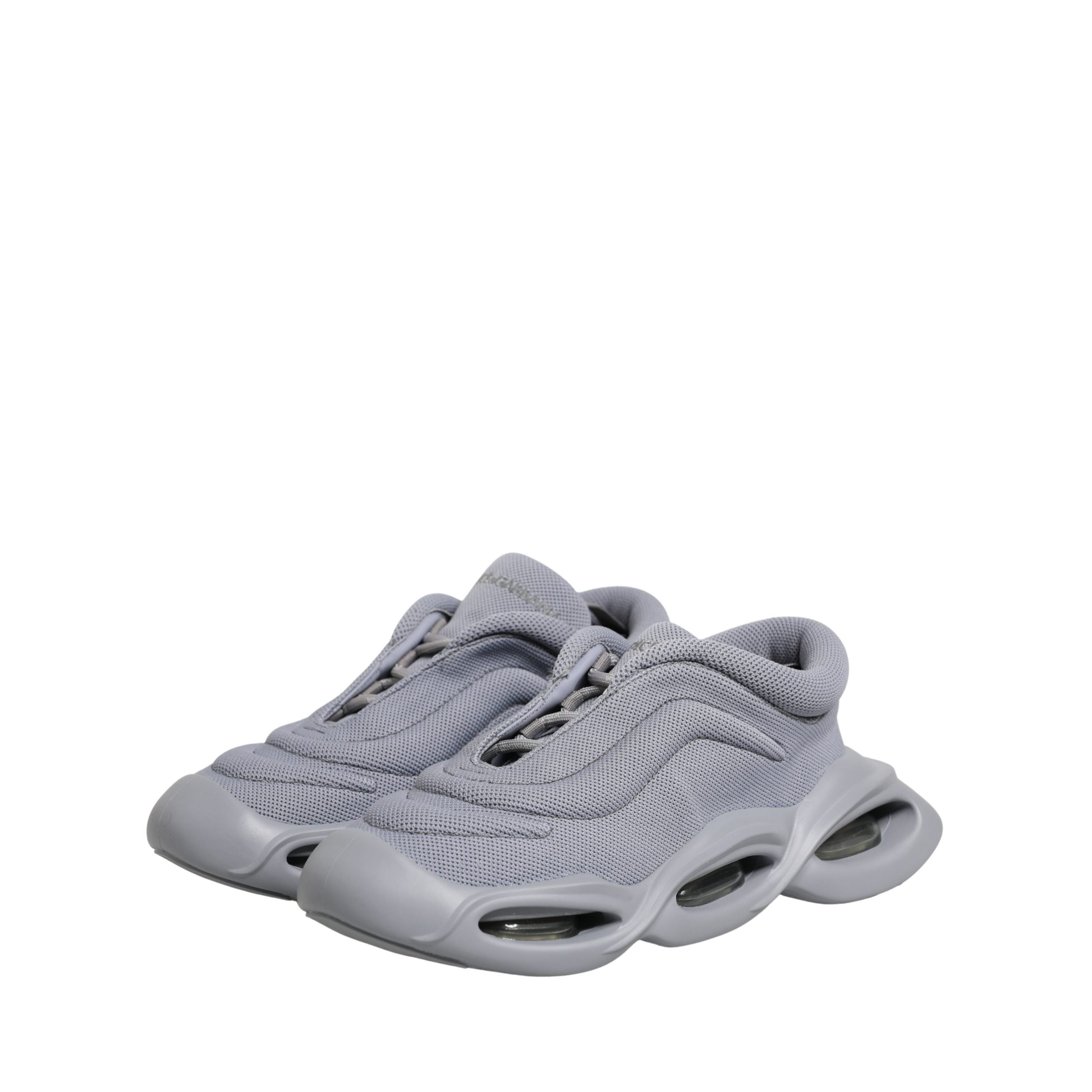 Dolce & Gabbana Grey Slip On Wave Low Top Sneakers