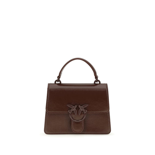 PINKO Brown Love One Top Mini Handbag