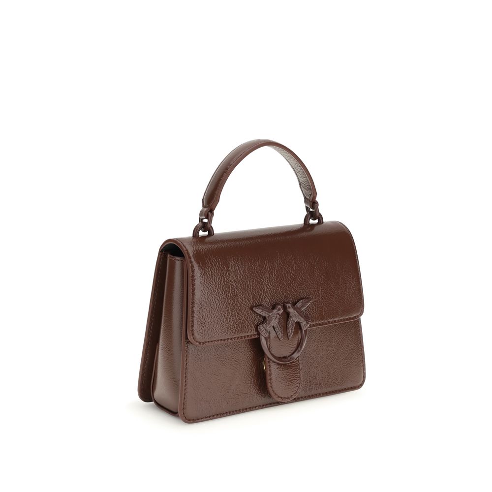 PINKO Brown Love One Top Mini Handbag