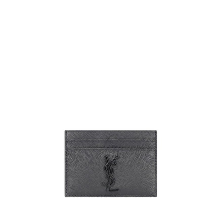 Saint Laurent Gray Calf Leather Wallet