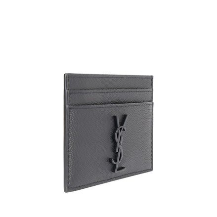 Saint Laurent Gray Calf Leather Wallet