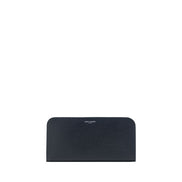 Portefeuille Saint Laurent en Cuir de Veau Noir Bos Taurus
