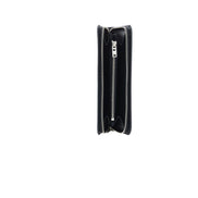 Portefeuille Saint Laurent en Cuir de Veau Noir Bos Taurus
