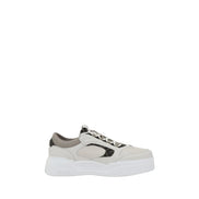 Fendi White Calf Leather Low Top Sneakers