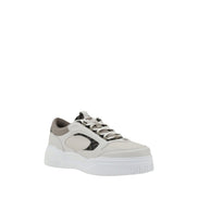 Fendi White Calf Leather Low Top Sneakers