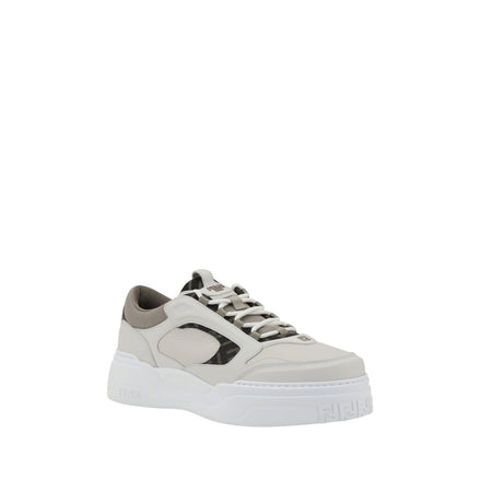 Fendi White Calf Leather Low Top Sneakers