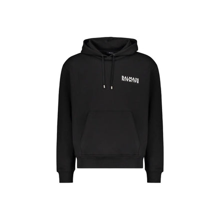 Sweat à capuche Balmain en coton noir