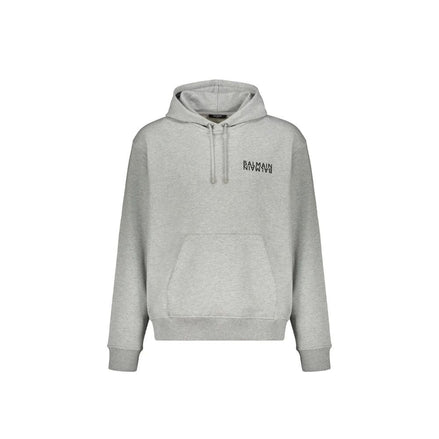 Sweat à capuche Balmain en coton gris