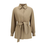 Max Mara Brown Wool Sleeveless Jacket