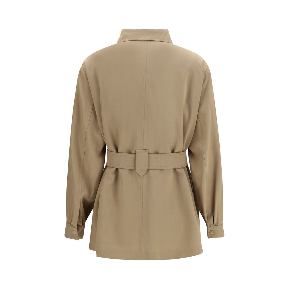 Max Mara Brown Wool Sleeveless Jacket