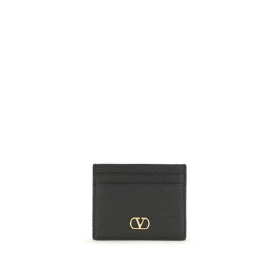 Portefeuille Valentino Garavani en Cuir de Veau Noir Bos Taurus