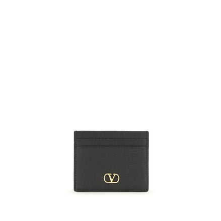 Portefeuille Valentino Garavani en Cuir de Veau Noir Bos Taurus